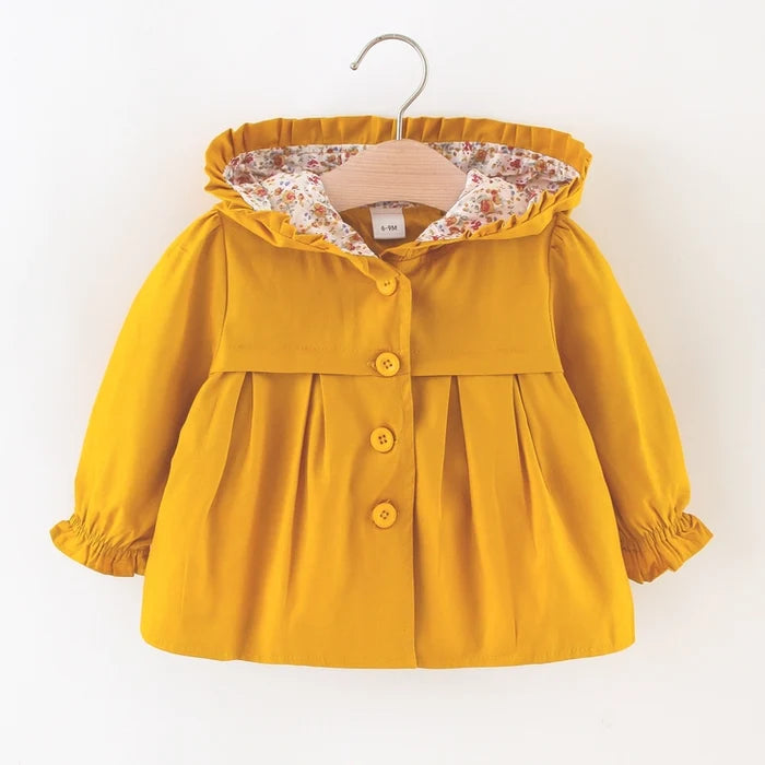 1pc Baby Girl Floral Cotton Tops Coat Jacket