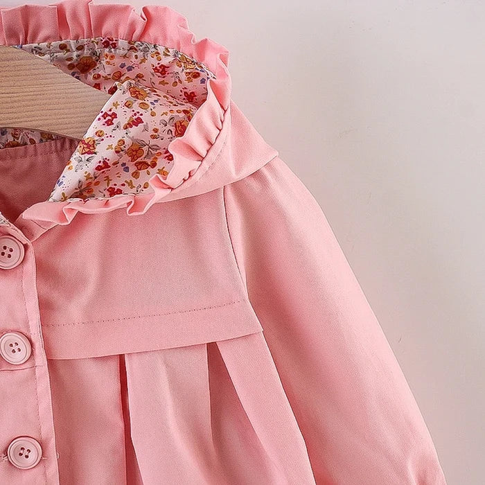 1pc Baby Girl Floral Cotton Tops Coat Jacket