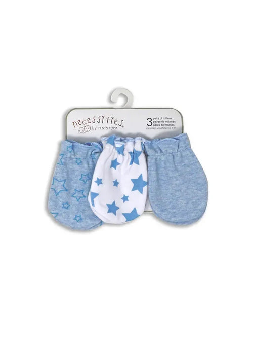 3 Pack Heather Blue Mitt