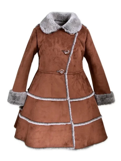 3 Tiered Faux Suede Coat