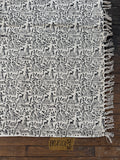 Hand-Block-Printed Cotton Rug 101 | 4' x 6'