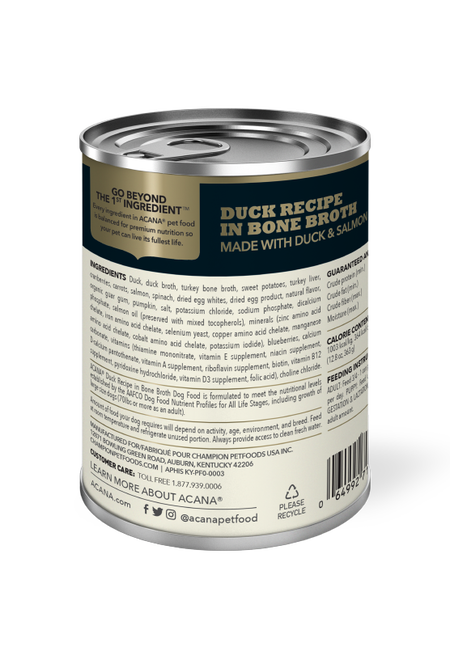 ACANA Premium Chunks Duck Recipe in Bone Broth Wet Dog Food