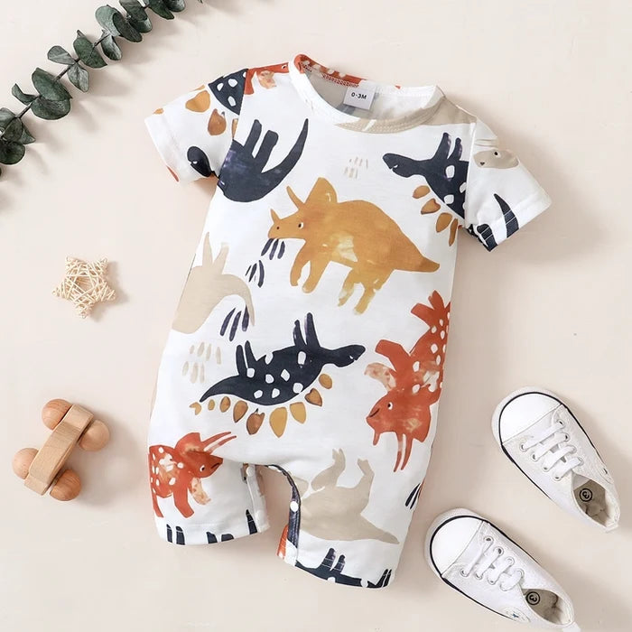 Baby Boy Cartoon Dinosaur Print Long-Sleeve Sweatshirt