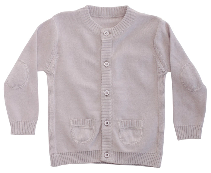 Baby Classic Side Rib Cardigan Sweater Knit (Organic Cotton)
