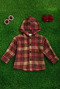 Baby To Big Kid, Plaid Hoodie Shirt.