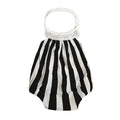 Black & White Stripes Baby Girl Organic Cotton Playsuit