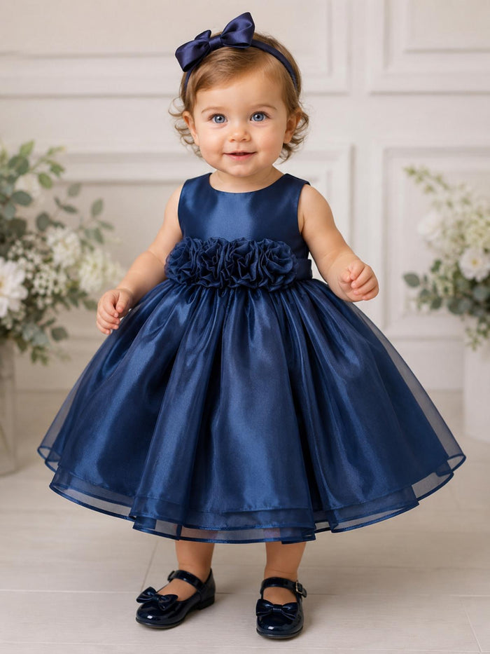 Blue Satin Special Occasion Dress