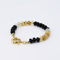 colorful gemstone jewelry, beaded fashion bracelet, gold or silver tone accessory, handcrafted beaded piece, trendy boho chic jewelry, vibrant statement wristwear, artisan handmade design, everyday stackable accessory, fashion jewelry for women, premium jewelry gift idea, boutique style wristwear, elevated modern jewelry