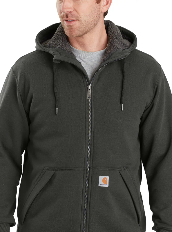 Carhartt Rain Defender® Relaxed Fit Midweight Sherpa-Lined Full-Zip Sweatshirt
