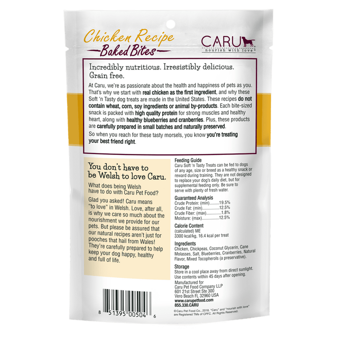Caru Soft ‘n Tasty Baked Chicken Recipe Bites for Dogs