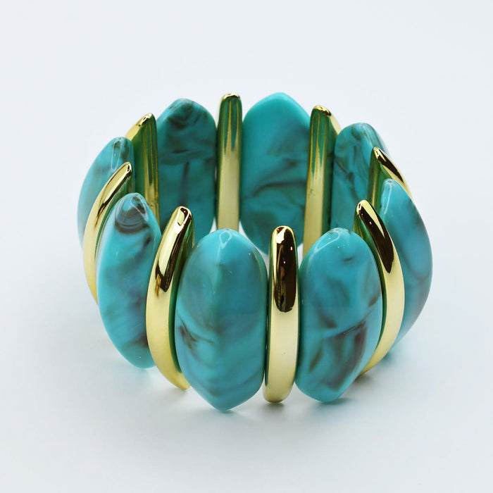colorful gemstone jewelry, beaded fashion bracelet, gold or silver tone accessory, handcrafted beaded piece, trendy boho chic jewelry, vibrant statement wristwear, artisan handmade design, everyday stackable accessory, fashion jewelry for women, premium jewelry gift idea, boutique style wristwear, elevated modern jewelry