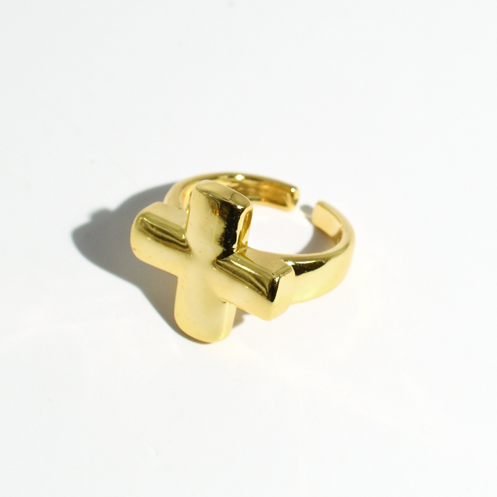 hypoallergenic ring, waterproof ring, tarnish free jewelry, boutique wholesale jewelry, dainty gold ring, gemstone statement ring, sparkly cubic zirconia ring, high quality jewelry gifts, elegant gold plated ring, trendy fashion ring, pastel gemstone ring,chunky gold cross ring