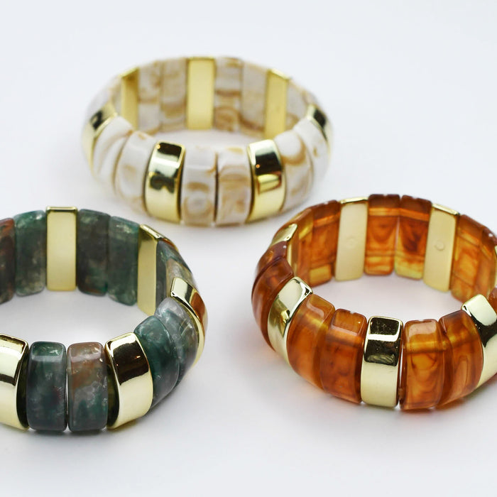 colorful gemstone jewelry, beaded fashion bracelet, gold or silver tone accessory, handcrafted beaded piece, trendy boho chic jewelry, vibrant statement wristwear, artisan handmade design, everyday stackable accessory, fashion jewelry for women, premium jewelry gift idea, boutique style wristwear, elevated modern jewelry