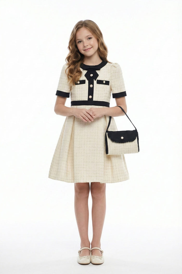 Classic Elegance Girls’ Dress &amp; Jacket Set