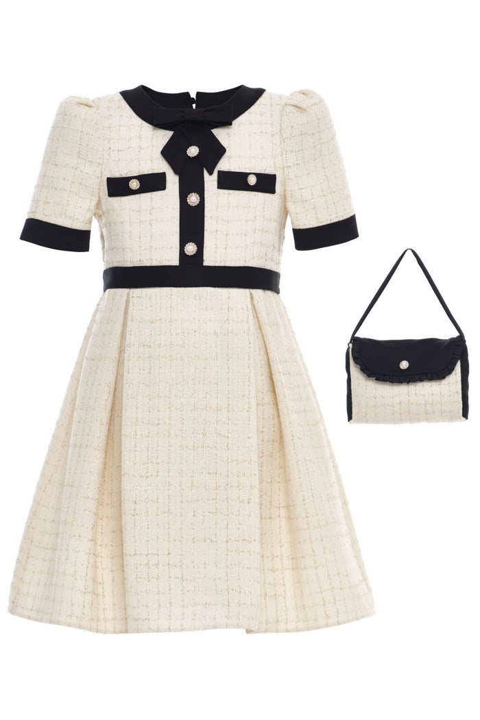 Classic Elegance Girls’ Dress &amp; Jacket Set