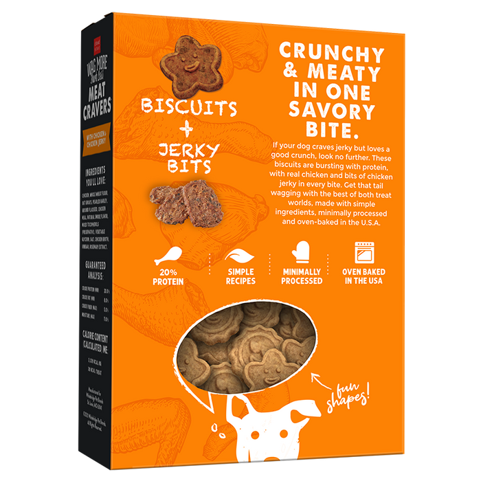 Cloud Star Wag More Bark Less Meat Cravers Biscuits Chicken & Chicken Jerky for Dogs