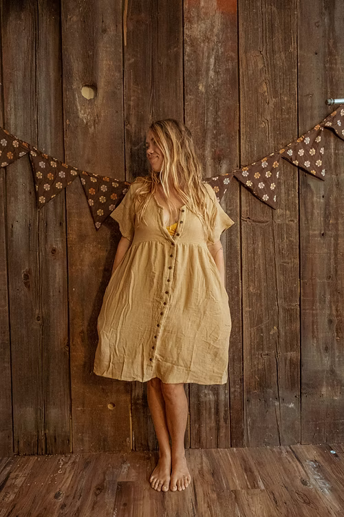 Coast Short Sleeve Dress - Bamboo Organic Cotton