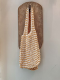 Cotton + Wooden Bead Crochet Bag