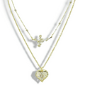 dainty gold necklace, layered design, boutique wholesale, women’s accessories, statement piece, trendy style, waterproof, hypoallergenic, tarnish free