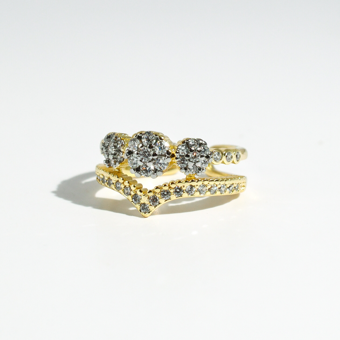 hypoallergenic ring, waterproof ring, tarnish free jewelry, boutique wholesale jewelry, dainty gold ring, gemstone statement ring, sparkly cubic zirconia ring, high quality jewelry gifts, elegant gold plated ring, trendy fashion ring, pastel gemstone ring