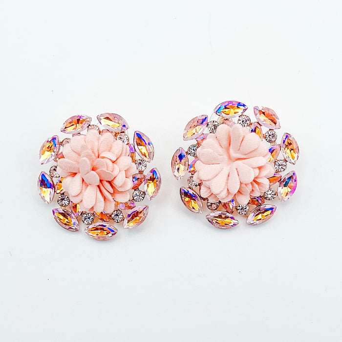 Colorful crystal statement hoop earrings with multicolor beads and sparkling stones, waterproof earrings, tarnish free jewelry, hypoallergenic earrings for sensitive skin, 24k gold dainty earrings, handcrafted gemstone earrings, gold hoop earrings, boutique wholesale earrings, trendy gold jewelry, high quality jewelry gifts