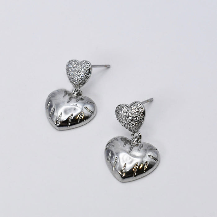 waterproof hypoallergenic silver earrings, tarnish free silver jewelry, dainty silver earrings, silver hoop earrings, handcrafted gemstone silver earrings, boutique wholesale earrings, everyday silver jewelry, high-quality silver earrings,silver heart earrings