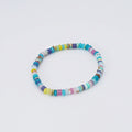 colorful gemstone jewelry, beaded fashion bracelet, gold or silver tone accessory, handcrafted beaded piece, trendy boho chic jewelry, vibrant statement wristwear, artisan handmade design, everyday stackable accessory, fashion jewelry for women, premium jewelry gift idea, boutique style wristwear, elevated modern jewelry