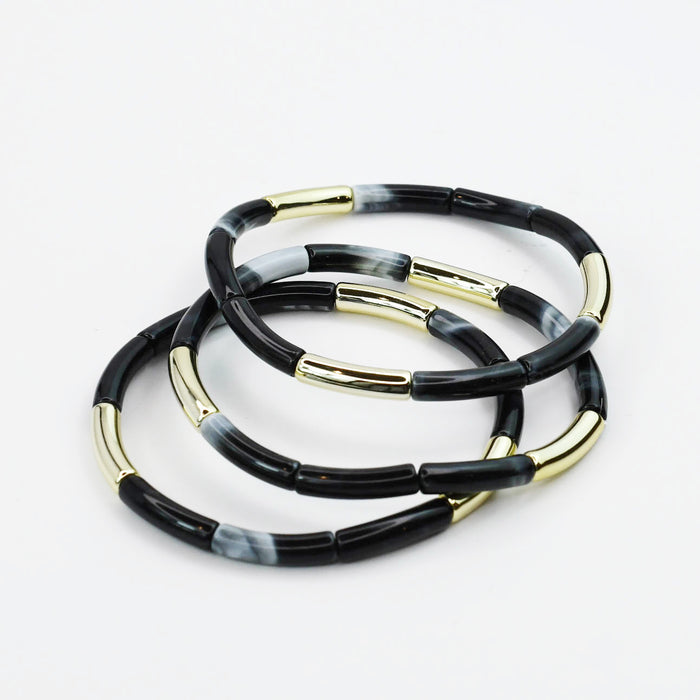 colorful gemstone jewelry, beaded fashion bracelet, gold or silver tone accessory, handcrafted beaded piece, trendy boho chic jewelry, vibrant statement wristwear, artisan handmade design, everyday stackable accessory, fashion jewelry for women, premium jewelry gift idea, boutique style wristwear, elevated modern jewelry
