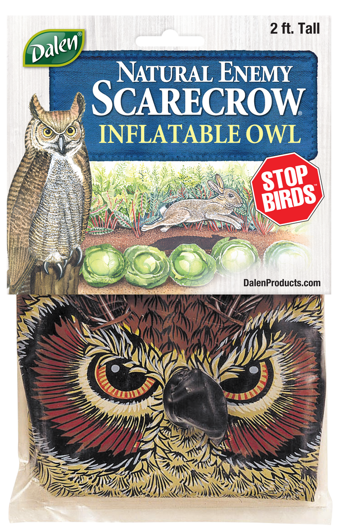 Dalen  Inflatable Owl - 24" Natural Enemy Scarecrow to Deter Birds
