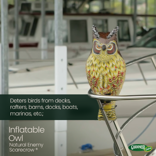Dalen  Inflatable Owl - 24" Natural Enemy Scarecrow to Deter Birds