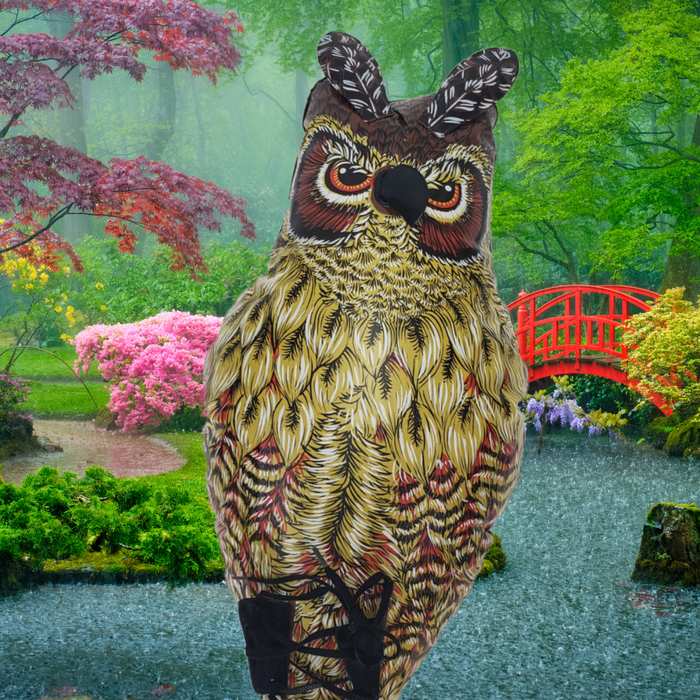 Dalen  Inflatable Owl - 24" Natural Enemy Scarecrow to Deter Birds