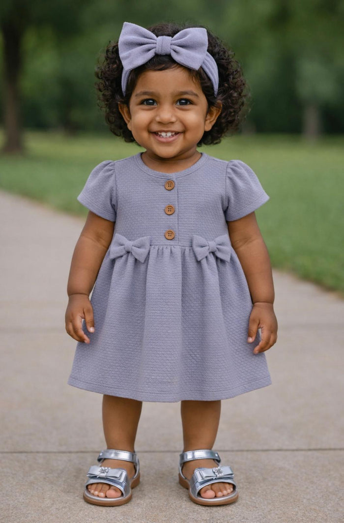 Darling Bow Knit Dress & Headband