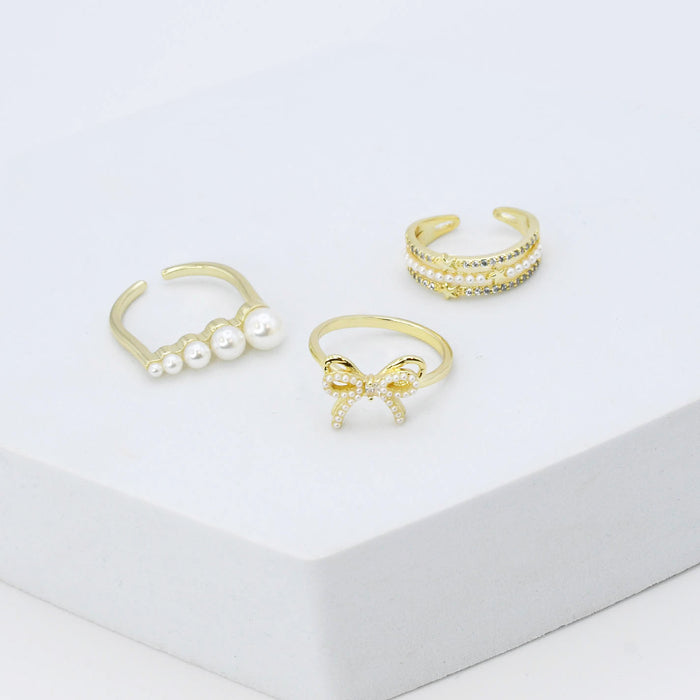 Divine Pearl Ring Set
