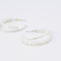 Double Halo Pearls Hoop