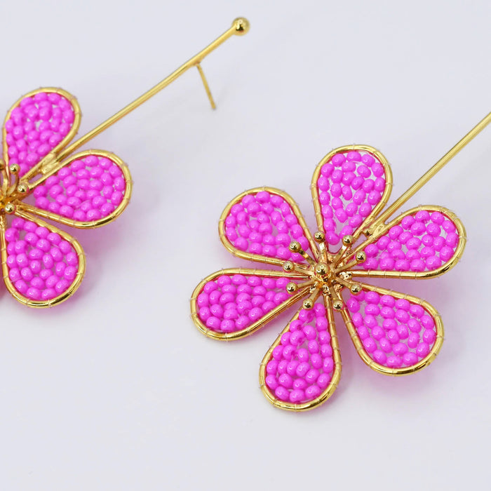 waterproof earrings, tarnish free jewelry, hypoallergenic earrings for sensitive skin, 24k gold dainty earrings, handcrafted gemstone earrings, gold hoop earrings, boutique wholesale earrings, trendy gold jewelry, high quality jewelry gifts,pink 24 k gold earrings