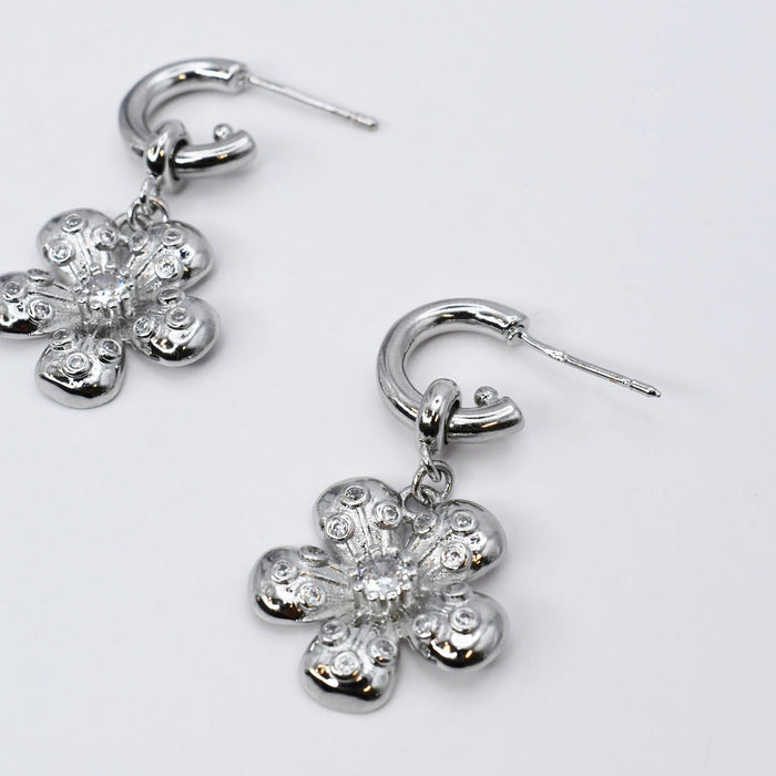 waterproof hypoallergenic silver earrings, tarnish free silver jewelry, dainty silver earrings, silver hoop earrings, handcrafted gemstone silver earrings, boutique wholesale earrings, everyday silver jewelry, high-quality silver earrings