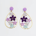 Colorful crystal statement hoop earrings with multicolor beads and sparkling stones, waterproof earrings, tarnish free jewelry, hypoallergenic earrings for sensitive skin, 24k gold dainty earrings, handcrafted gemstone earrings, gold hoop earrings, boutique wholesale earrings, trendy gold jewelry, high quality jewelry gifts
