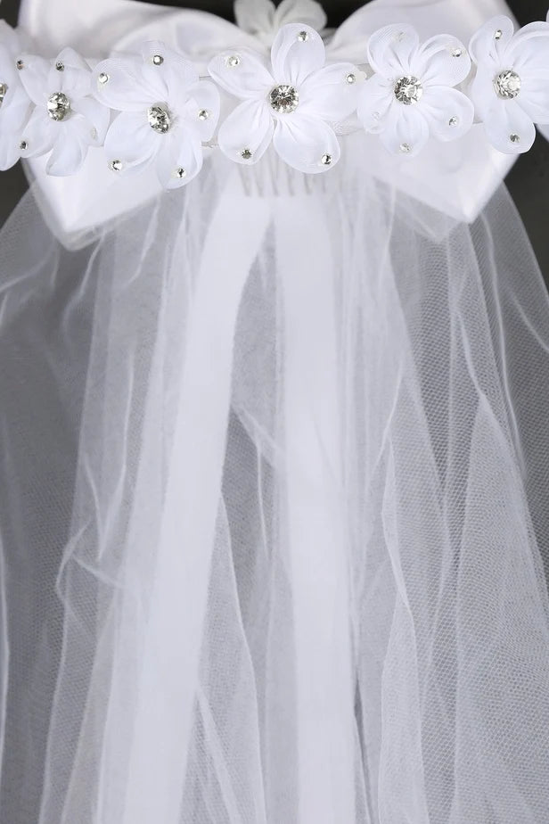 Gem Flower Crown Veil