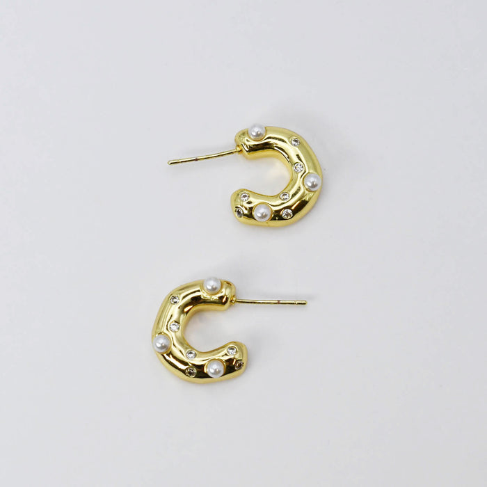 waterproof hypoallergenic earrings, tarnish free 14k gold jewelry, dainty gold earrings, gold hoop earrings, handcrafted gemstone earrings, boutique wholesale earrings, high-quality gold jewelry