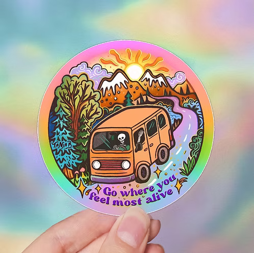 Go Where You Feel Alive Sticker