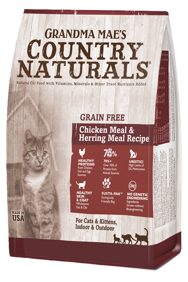 Grandma Mae's Country Naturals Grain Free Chicken Meal & Herring Meal Recipe for Cats & Kittens