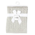 Grey Cable Knit Blanket