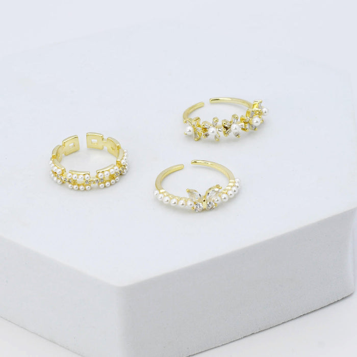 Harmony Pearl Ring Set