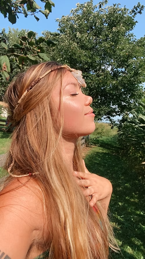Healing Himalayan Crystal Adjustable Length Headpiece/Necklace