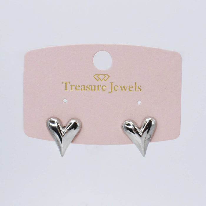waterproof hypoallergenic silver earrings, tarnish free silver jewelry, dainty silver earrings, silver hoop earrings, handcrafted gemstone silver earrings, boutique wholesale earrings, everyday silver jewelry, high-quality silver earrings,silver heart stud