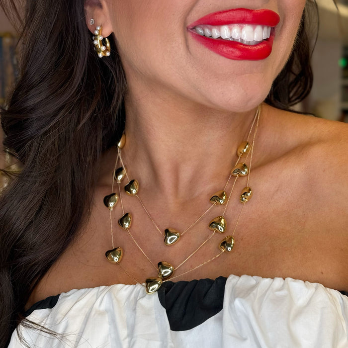 dainty gold necklace, layered design, boutique wholesale, women’s accessories, statement piece, trendy style, waterproof, hypoallergenic, tarnish free