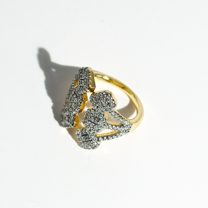 hypoallergenic ring, waterproof ring, tarnish free jewelry, boutique wholesale jewelry, dainty gold ring, gemstone statement ring, sparkly cubic zirconia ring, high quality jewelry gifts, elegant gold plated ring, trendy fashion ring, pastel gemstone ring