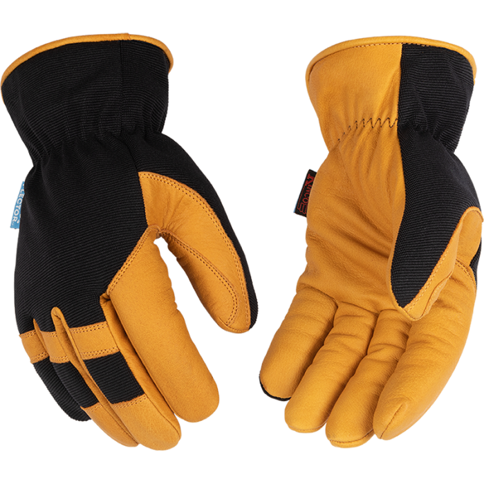 Kinco Pro™ HydroFlector™ Lined Water-Resistant Premium Grain Buffalo & Synthetic Hybrid Gloves