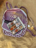 Lavendar Block Printed Backpack