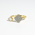 hypoallergenic ring, waterproof ring, tarnish free jewelry, boutique wholesale jewelry, dainty gold ring, gemstone statement ring, sparkly cubic zirconia ring, high quality jewelry gifts, elegant gold plated ring, trendy fashion ring, pastel gemstone ring